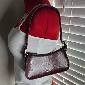 XOXO Deep Red Embossed Shoulder Bag